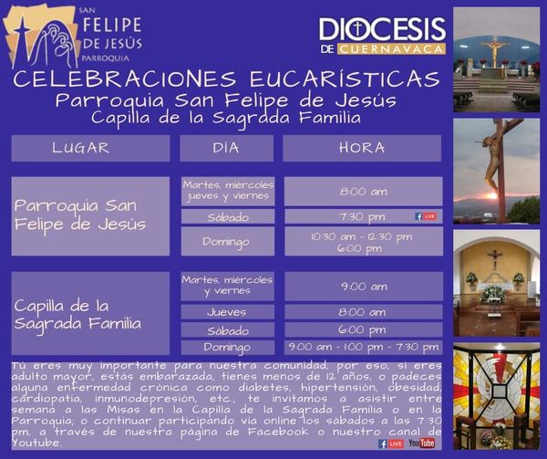 Horario de Misas en Cuernavaca
